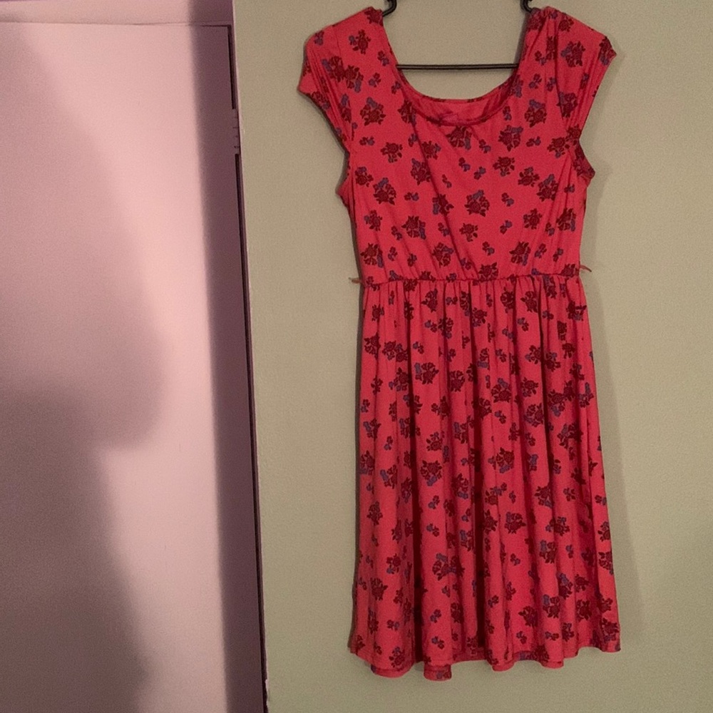 Orange floral dress